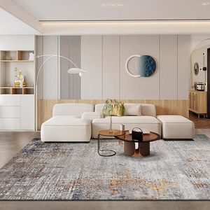 现代美式尼龙客厅地毯可定制欧式抽象设计师沙发茶几毯卧室床边毯