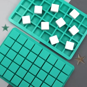40连正方形硅胶冰格模具自制红糖牛轧糖长方块模型巧克力方格磨具