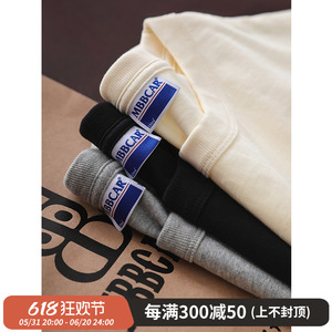 日本重磅厚实纯棉面料短袖T恤打底男女vintage 窄幅MBBCAR