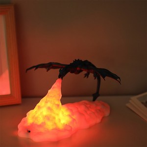 Dragon With Fire Night Light 3D Printed LED Charizard Lamps