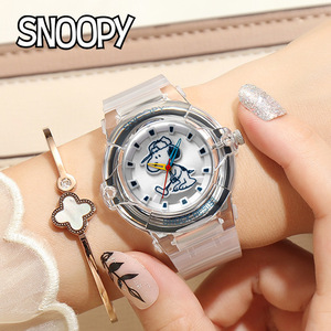 Snoopy史努比儿童手表女孩青少年学生电子表卡通时尚防水运动腕表