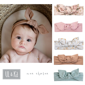 UL&KA 波兰官方授权圈 手工制作新生婴儿儿童立体蝴蝶结弹性发带