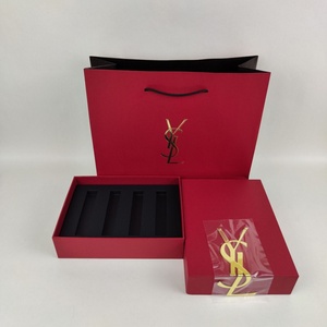 新款圣罗家七夕限定金属浮雕礼盒小金条气垫礼盒子口红盒包装盒