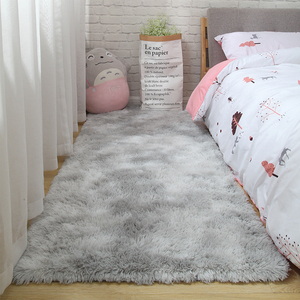地毯卧室网红同款满铺可爱床边客厅茶几飘窗灰色长毛懒人沙发地垫
