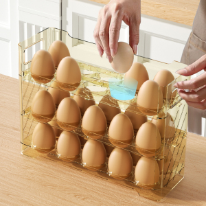 鸡蛋收纳架冰箱侧门收纳盒可翻转厨房专用装放蛋托保鲜盒子鸡蛋盒