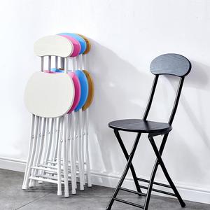 携带折叠椅子办公室方便休闲餐厅宿舍收缩板凳简易木制圆形舒适