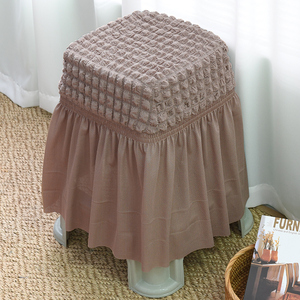 弹力板凳子套罩通用防滑一体圆形四方形铁艺塑料餐桌椅凳子罩