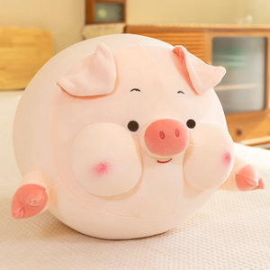超软猪猪靠垫抱着睡觉可爱毛绒玩具抱枕床上沙发玩偶装饰少女心