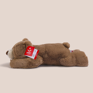 可爱棕色趴趴熊抱枕长条枕头可爱毛绒玩具狗熊布娃娃玩偶女男生款