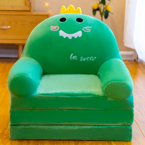 卡通儿童折叠沙发幼儿园宝宝加长座椅凳子公主懒人躺沙发椅男女孩