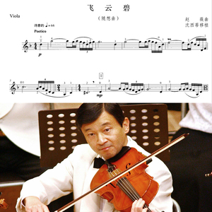 飞云碧 中提琴版 中国乐曲 中提琴谱+钢琴伴奏谱