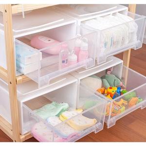 婴儿尿布台抽屉式收纳盒家用尿布收纳婴儿用品盒整理衣柜收纳柜箱