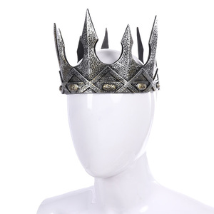 古希腊3D柔软公主皇冠 影视拍摄PU发泡中世纪 金银色国王头饰道具