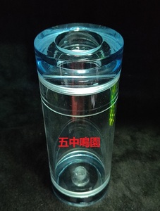 津门王字款进口料水晶独眼蝈蝈罐 蝈蝈筒 有机罐 叫罐 鸣虫罐送簧