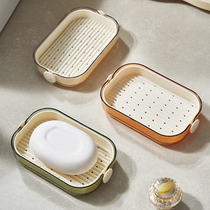 轻奢肥皂盒大号双层沥水盒家用香皂盒卫生间台面肥皂架浴室置物架