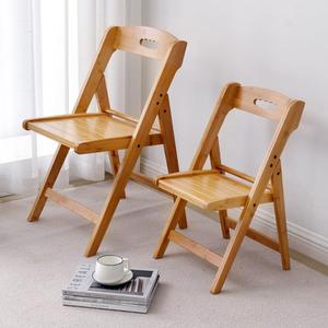 加厚折叠椅家用实木简约北欧餐椅折椅椅子靠背椅便携办公室木凳子