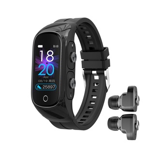 N8智能手表耳机二合一TWS蓝牙音乐播放运动手环支持英文中文手表
