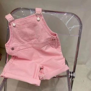 女童夏季背带裤套装韩版短袖两件套短裤女大童2-14岁女宝宝时髦潮