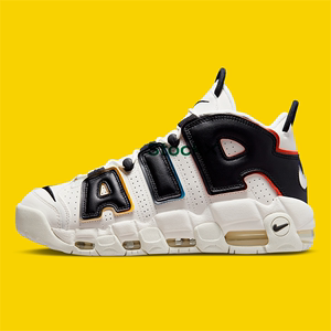 Nike Air More Uptempo 皮蓬白黑色 大AIR 男子篮球鞋 DM1297-100