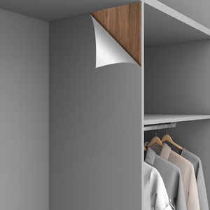 灰色衣柜贴纸翻新自粘家具柜子柜门改色壁纸衣橱防潮木板墙纸高级