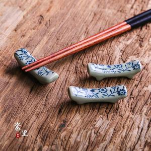 搁筷子托家用高级精致轻奢日式陶瓷筷子架托放筷子的小托筷枕垫托