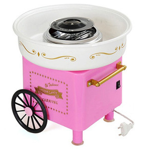 粉色家用复古小推车迷你棉花糖机跨境外贸Cotton candy machine