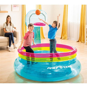 INTEX儿童充气小型城堡小孩室内外家用玩具蹦蹦跳床游戏屋小房子