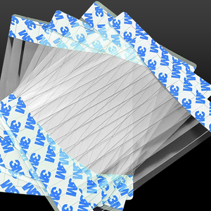 300片装POP跳跳卡标价牌价格牌广告纸PVC弹片3M透明条1*14cm爆炸贴摇摇卡标签贴条新款创意塑料片卡夹子