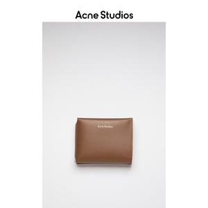 Acne Studios男女同款棕色皮革三折式便携卡包钱夹钱包CG0097-640