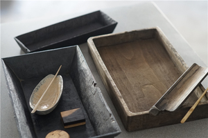喜水 日本木工职人 村上圭一  手作 白漆 茶则 木盒 木盘 现货