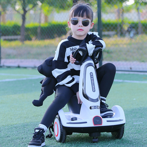 款4722儿童电动车宝宝滑板电车遥控漂移车坐新人小孩玩可具车充平
