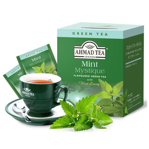 23年3月新货AHMAD亚曼 袋泡茶10茶包独立袋装薄荷味绿茶调味茶叶