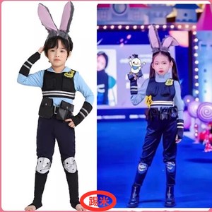 迪士尼动漫疯狂动物城 兔子警官套装万圣节cosplay男女儿童服装