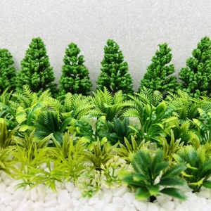 模型材料沙盘绿植盆栽模型小植物花草景观绿植配景花草植物模型