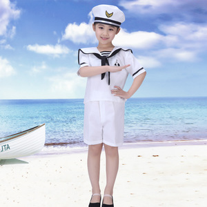 男女童军装儿童表演服海军合唱服小海军服装水兵服幼儿舞蹈演出服