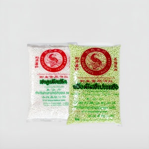 鳄鱼牌泰国小绿色西米500进口商用甜品原料椰浆西米露白西米家用