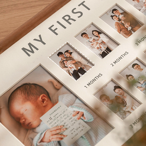 周岁纪念相框洗照片做成儿童成长记录宝宝摆台定制相册12个月婴儿
