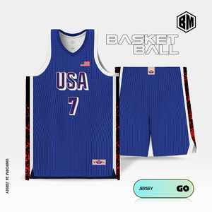 奥运会美国队篮球服套装男定制国家队比赛训练服速干背心球衣队服