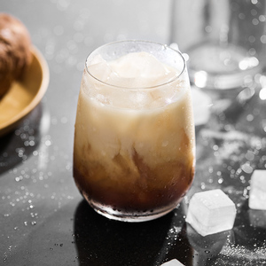 波米欧利玻璃水晶杯透明冷饮果汁杯咖啡杯家用喝水杯子威士忌酒杯