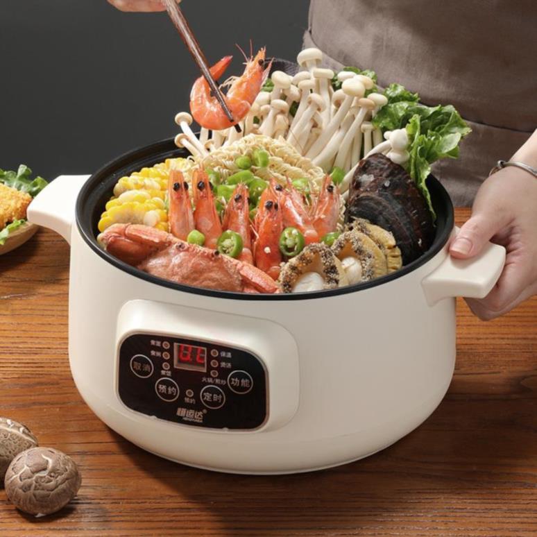 煮菜有盖小电锅可炒菜煮饭做饭菜锅寝室电饭锅电煮锅小型一体式。
