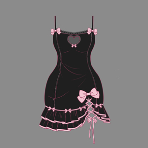 设计展示 安妮的包裹lolita原创 蔷薇少女jsk辣妹包臀吊带连衣裙
