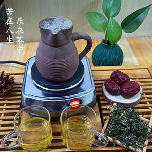 无釉手工粗陶甘肃罐罐茶煮茶器套装茶具电炉子天水西和煮茶炉茶杯