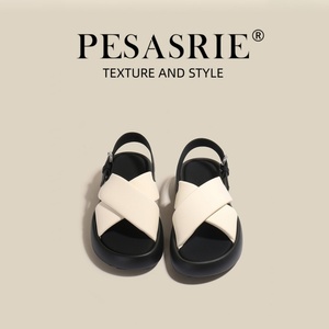 PESASRIE/柏萨尼轻奢2024年夏季新款凉鞋运动百搭罗马凉鞋拖鞋女
