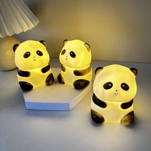 ins可爱卡通熊猫小夜灯卧室床头灯装饰小台灯创意学生礼品礼物