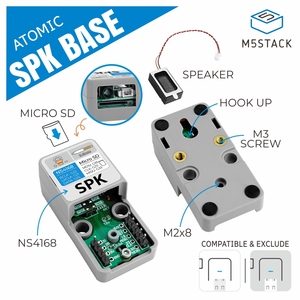官方M5Stack Atomic SPK Base无线音响 扬声器耳机接口音频播放器