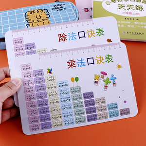 小学生99九九乘除法口诀表学习卡数学公式汉语拼音英文字母认知卡