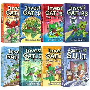 英文原版绘本 InvestiGators 鳄鱼侦查员1-8册精装爆笑漫画故事书