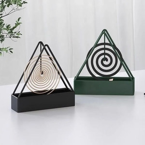 【纯金属】三角形蚊香架子创意蚊香盒家用室内蚊香盘托盘香架神器
