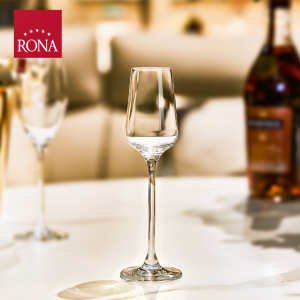 RONA捷克水晶玻璃利口杯百利甜酒杯高档白葡萄酒杯小号酒店高脚杯