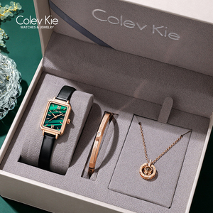ColevKie品牌正品女士手表女时尚方形小绿表轻奢小众品牌新款小CK